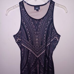 Mossimo black nude sleeveless burnout pullover Summer dress Women’s size XS